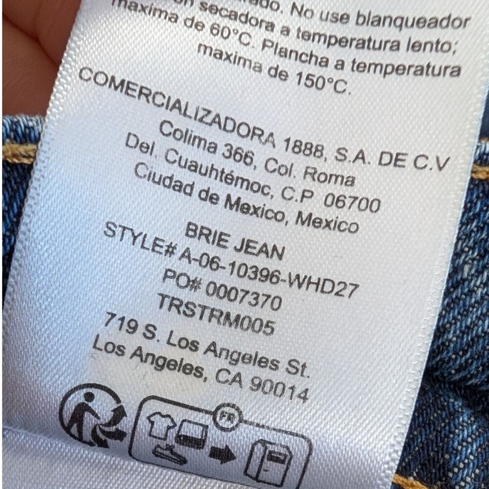 Anine Bing Brie Jeans Womens 27 Blue Denim High-rise Wide Leg - Picture 11 of 11